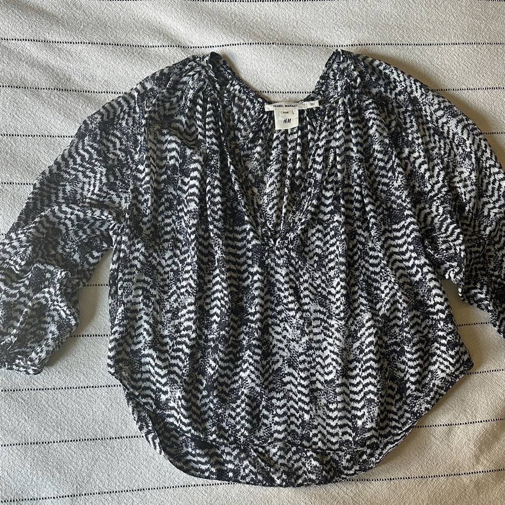 Isabel Marant pour H&M Black and White Women's Top size 4